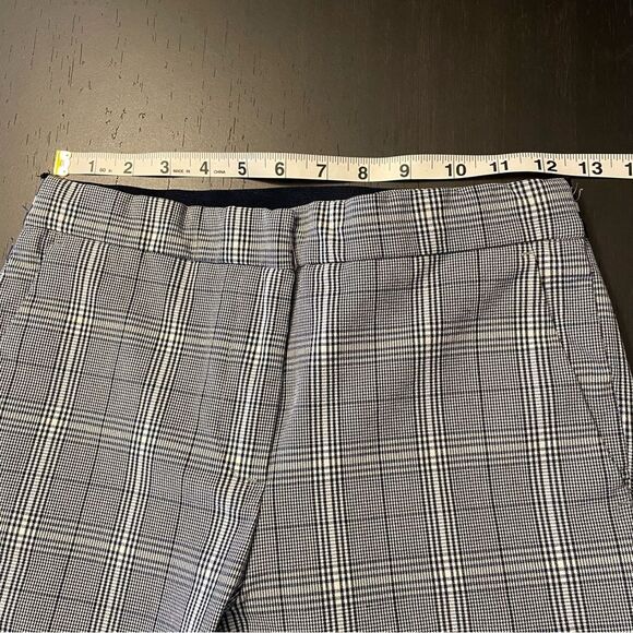 ZARA Basic Blue Black White Plaid Slim Fit Skinny Pants Women’s Size S - Picture 7 of 7